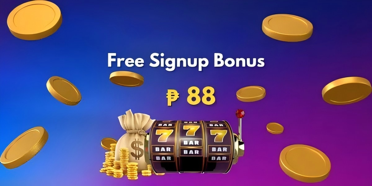 Golden casino lobby banner with glowing coins and slot reels