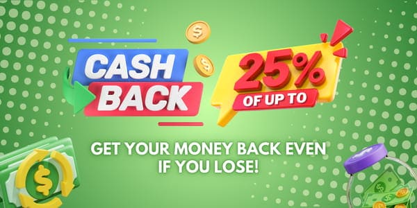 Mobile gaming banner showing a bright feature screen